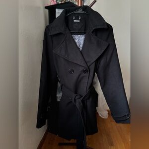 JouJou Black Women’s Peacoat